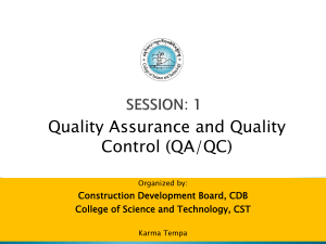 Quality Assurance and Quality Control (QA/QC) in Construction