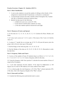 MYP 3 Statistics Chapter 18 Practice Exercises