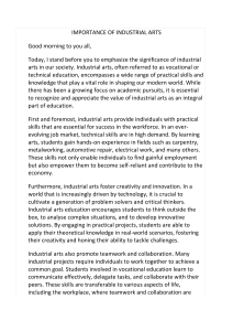 Importance of Industrial Arts Essay