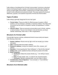 Formal vs Informal Letter Writing Guide