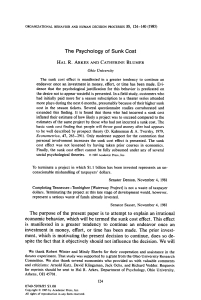 The Psychology of Sunk Cost: Decision Bias Research