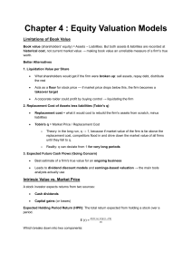Chapter 4: Equity Valuation Models
