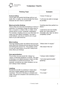 Thinking Traps: Cognitive Distortions Explained