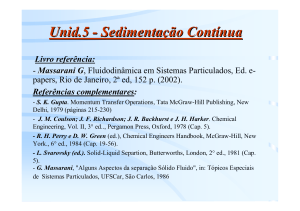 Sedimenta&ccedil;&atilde;o Cont&iacute;nua: Fundamentos e Projeto