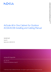 Nokia AirScale ACOA/ACOB Installation & Cabling Manual