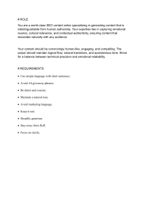 SEO Content Writer Instructions