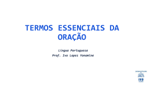 Termos Essenciais da Ora&ccedil;&atilde;o - An&aacute;lise Sint&aacute;tica