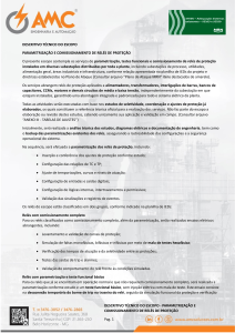Escopo T&eacute;cnico: Parametriza&ccedil;&atilde;o e Comissionamento de Rel&eacute;s de Prote&ccedil;&atilde;o