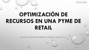 Optimizaci&oacute;n de recursos en pymes de retail: gu&iacute;a pr&aacute;ctica
