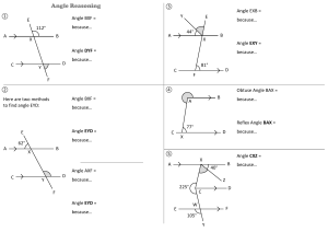 Ejercicios de Razonamiento de &Aacute;ngulos &ndash; Geometr&iacute;a B&aacute;sica