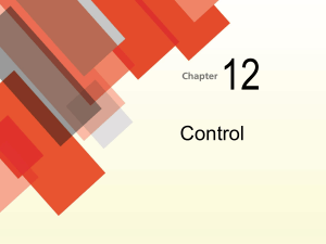 Chapter 12: Control in Management