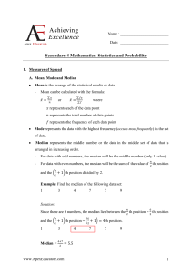 Secondary 4 Math: Statistics and Probability