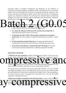 Synergistic Effects of GNPs and Metakaolin on Cementitious Composites