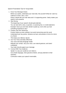 Speech Presentation Tips for Young Adults