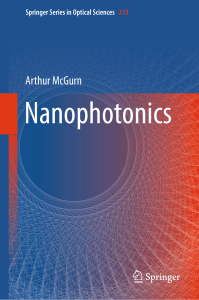 Nanophotonics: Springer Series in Optical Sciences