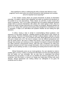 Ethics and Biases: Impartial Moral Reasoning