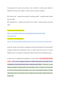 IELTS Essay: Punishing Young Criminals Like Adults
