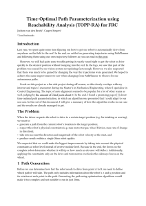 Time-Optimal Path Parameterization (TOPP-RA) for FRC Robots