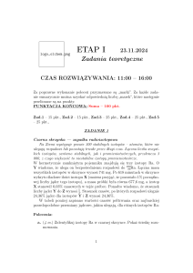 ETAP I Zadania Teoretyczne - Test z Chemii i Fizyki