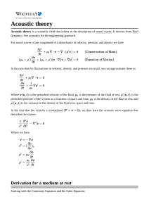 Acoustic Theory: Sound Waves & Fluid Dynamics