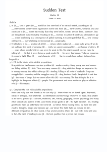 Sudden Test: Environmental & Truthfulness