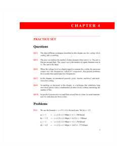 Chapter 4 Practice Set: Data Communication Questions & Problems