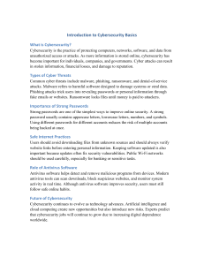 Introduction to Cybersecurity Basics