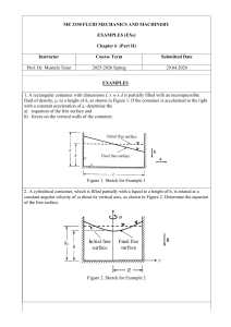 Fluid Mechanics Examples: Acceleration, Rotation, and Flow