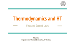 Thermodynamics and Heat Transfer: First and Second Laws