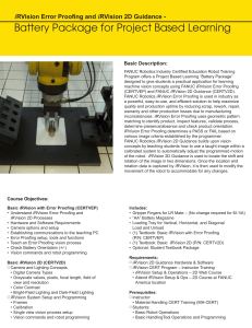 FANUC iRVision Error Proofing & 2D Guidance Battery Package