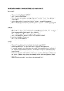 Physiotherapy Revision Questions: Exercise