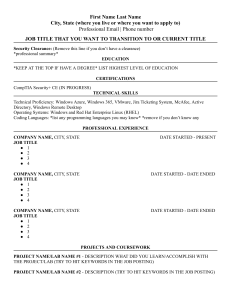 GOVTECH Resume Template 