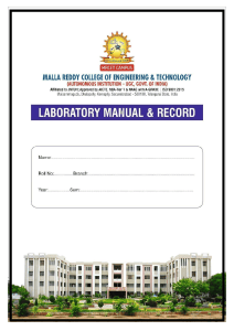 Machine Learning Lab Manual for B.Tech Students