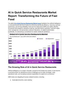 AI in Quick Service Restaurants Market Report