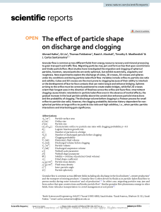 Effect of Particle Shape on Discharge and Clogging