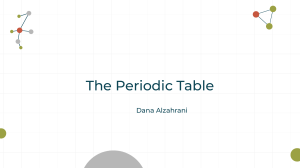 The Periodic Table by Dana Alzahrani