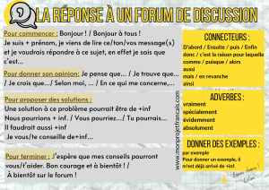 Guia para Escrever Respostas a F&oacute;runs de Discuss&atilde;o em Franc&ecirc;s