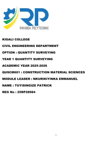 Construction Material Sciences Tests for Civil Engineering
