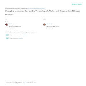 Managing Innovation: Integrating Tech, Market, Org Change