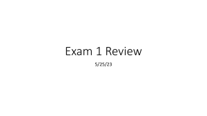 Chemistry Exam 1 Review: Reaction Rates & Kinetics