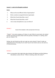 Lamb to the Slaughter Workbook: Lesson 3 Activities