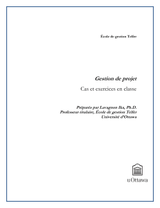 Gestion de projet: Cas et exercices en classe
