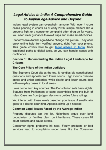 Legal Advice in India: A Comprehensive Guide