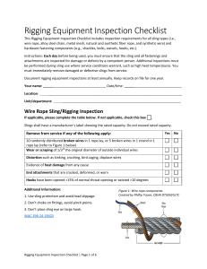 Rigging Equipment Inspection Checklist | Safety Guide