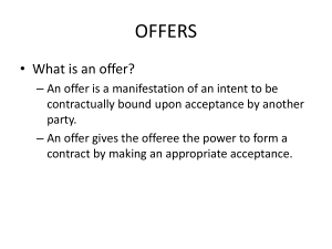 Contract Law: Offer and Acceptance Flow Chart
