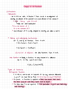 Chapter 2: Functions - Injective, Surjective, Bijective Definitions