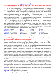 Advanced Reading Comprehension Test