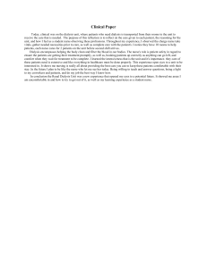 Student Nurse Clinical Reflection on Dialysis Unit