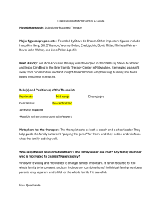 Solutions-Focused Therapy Presentation Guide