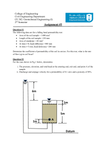 Geotechnical Engineering Assignment: Permeability Tests